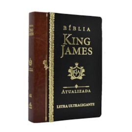 Bíblia King James Atualizada | KJA | Letra Ultra Gigante | Capa Preta e Marrom