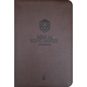 Bíblia King James Atualizada Slim | KJA | Letra Normal | Capa Luxo Marrom