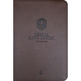 Bíblia King James Atualizada Slim | KJA | Letra Normal | Capa Luxo Marrom