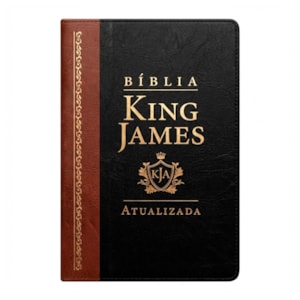 Bíblia King James Atualizada Slim | KJA | Letra Normal | Preta e Marrom