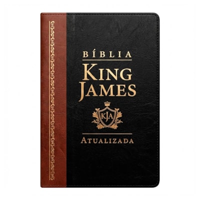 Bíblia King James Atualizada Slim | KJA | Letra Normal | Preta e Marrom