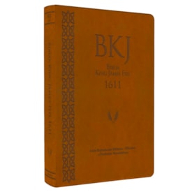 Bíblia King James Fiel 1611 | Concordância e Pilcrows | Capa Luxo Caramelo