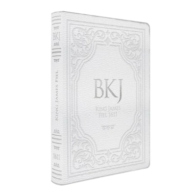 Bíblia King James Fiel 1611 | Extra Gigante | Capa Luxo Branca