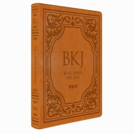 Bíblia King James Fiel 1611 | Extra Gigante | Capa Luxo Castanha