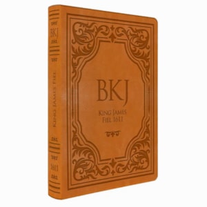 Bíblia King James Fiel 1611 | Extra Gigante | Capa Luxo Castanha