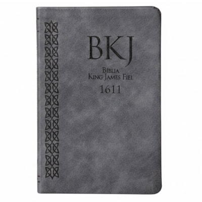 Bíblia King James Fiel 1611 | Slim Ultrafina | Luxo Premium Cinza