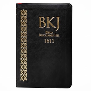 Bíblia King James Fiel 1611 | Slim Ultrafina | Luxo Premium Preta