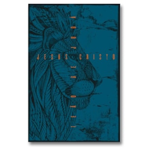 Segunda imagem do produto Bíblia Leão de Judá | NVT Letra Grande | Capa Soft Touch Azul