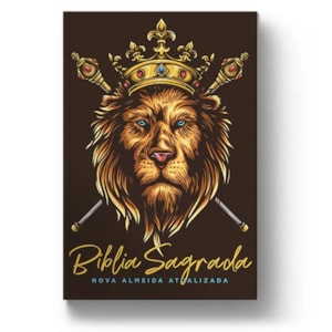 Segunda imagem do produto Bíblia Leão Dourado | NAA Letra Normal | Capa Dura Soft-Touch