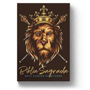 Bíblia Leão Dourado | NAA Letra Normal | Capa Dura Soft-Touch