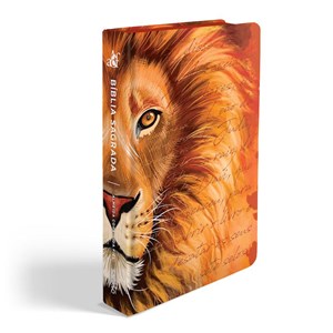 Bíblia Leão Laranja | ACF | Letra Grande | Capa Dura Soft Touch