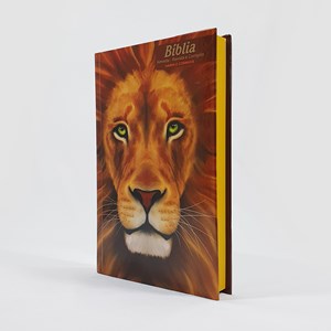 Bíblia Leão Retrato | ARC | Letra Normal | Harpa e Corinhos | Capa Dura