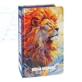 Bíblia Leão Sunset | ARC | Letra Grande | Capa Dura | Harpa Avivada e Corinhos