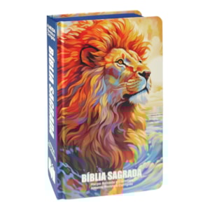 Bíblia Leão Sunset | ARC | Letra Grande | Capa Dura | Harpa Avivada e Corinhos