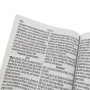Bíblia Letra Hipergigante | Capa PU Zíper Com Índice | Lilás