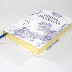 Segunda imagem do produto Bíblia Mapa Europa | NAA | Capa Dura Branca