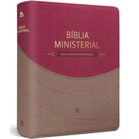 Bíblia Ministerial | NVI Letra Normal | Marrom Claro e Vermelho