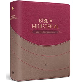 Bíblia Ministerial | NVI Letra Normal | Marrom Claro e Vermelho