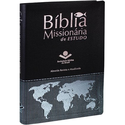 Bíblia Missionária de Estudo | ARA | Letra Normal | Capa Azul Escuro