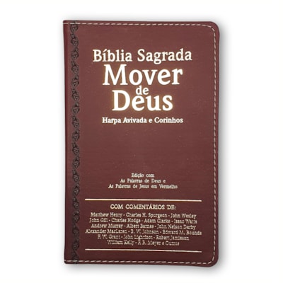 Bíblia Mover de Deus | ARC | Letra Grande | Harpa Avivada e Corinhos | Capa PU Bordo