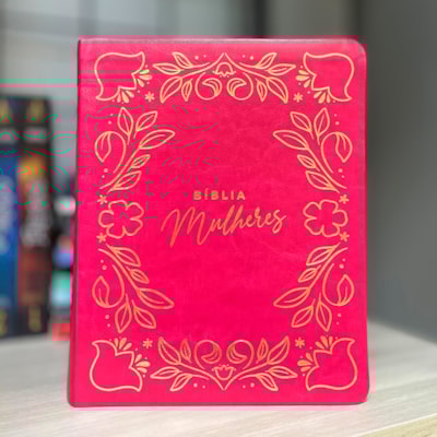 Bíblia Mulheres Frame e Floral | Viviane Martinello | NVT | Espaço Para Anotações | Capa Luxo Rosa