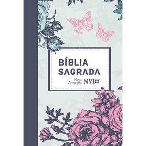Bíblia NVI Nova Ortografia | Semi Luxo Lilás Floral