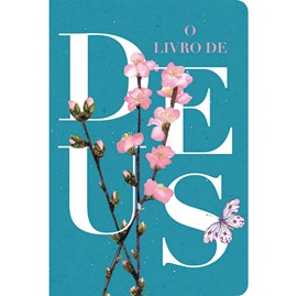 Bíblia O Livro de Deus Floral Azul | NVT | Letra Normal | Capa Dura