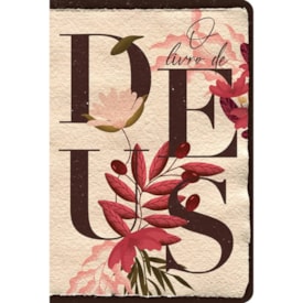 Bíblia O Livro de Deus Floral Creme | NVT | Letra Normal | Capa Dura
