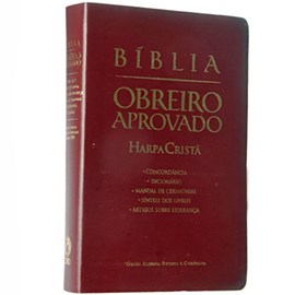 Bíblia Obreiro Aprovado Média ARC | Harpa Avivada | Vinho