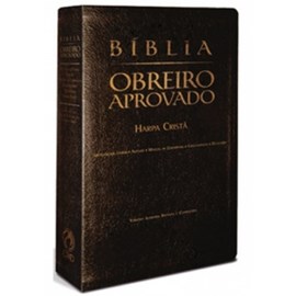 Bíblia Obreiro Aprovado Média Luxo Harpa Cristã Preta