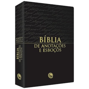 Bíblia para Anotações e Esboços | ARC | Capa Luxo Preta