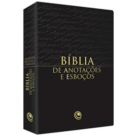 Bíblia para Anotações e Esboços | ARC | Capa Luxo Preta
