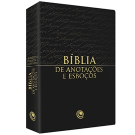 Bíblia para Anotações e Esboços | ARC | Preta | C/ Hinário das Assembleias de Deus