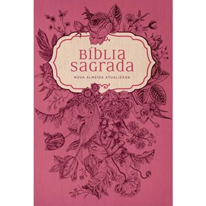 Bíblia Pink Flowers | NAA Letra Normal | Capa Dura Soft-Touch