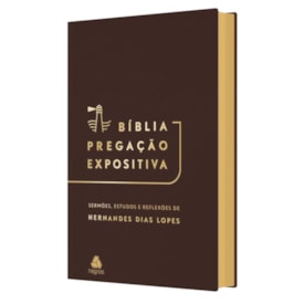 Segunda imagem do produto Bíblia Pregação Expositiva | ARA | Letra Normal | PU Luxo Marrom | Hernandes Dias Lopes