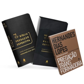 Bíblia Pregação Expositiva | ARA | Letra Normal | PU luxo Preta | + Pregação Transformadora Hernandes Dias Lopes