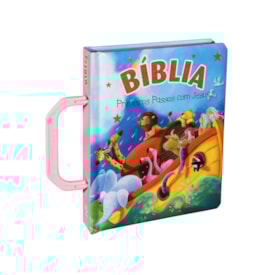 Bíblia Primeiros Passos Com Jesus | Letra Normal | TNL | Capa Ilustrada Alça Rosa