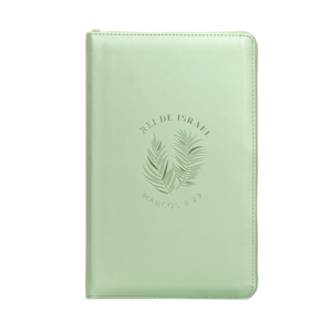 Segunda imagem do produto Bíblia Rei de Israel com Zìper | NVI | Letra Normal | Couro Soft Verde