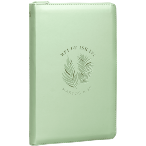 Bíblia Rei de Israel com Zìper | NVI | Letra Normal | Couro Soft Verde