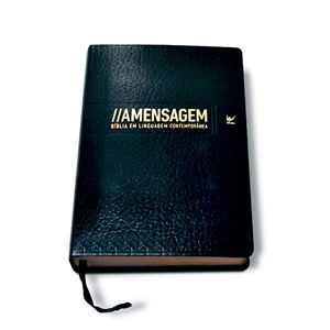 Bíblia Sagrada - A Mensagem |  Capa Couro Sintético Preto