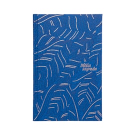 Bíblia Sagrada Abstrata | NVI | Letra Grande | Leitura Perfeita | Couro Soft Azul Capa Dura