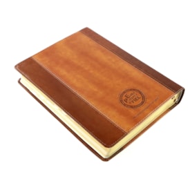 Segunda imagem do produto Bíblia Sagrada | ACF | Hiper Legível | Capa Bicolor Chocolate Havana C/ Índice