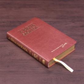 Segunda imagem do produto Bíblia Sagrada| ACF | Letra Gigante | Capa Luxo Caramelo