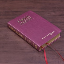 Segunda imagem do produto Bíblia Sagrada| ACF | Letra Gigante | Capa Luxo Vinho