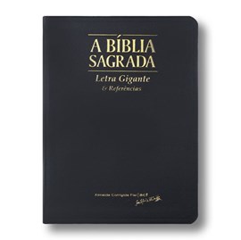 Bíblia Sagrada | ACF | Letra Gigante e Referências | C/ Índice Capa Luxo Preta
