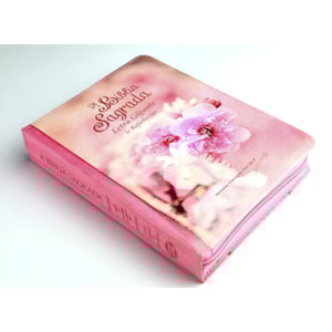 Segunda imagem do produto Bíblia Sagrada | ACF | Letra Gigante e Referências | C/ Zíper Luxo Florida Rosa