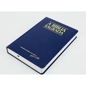 Bíblia Sagrada | ACF | Letra Grande | Capa Clássica Azul Semi-Luxo