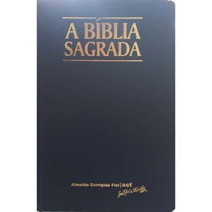 Bíblia Sagrada | ACF | Letra Grande | Capa Clássica Azul Semi-Luxo