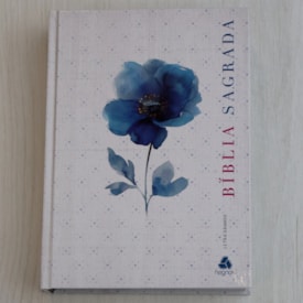 Segunda imagem do produto Bíblia Sagrada | ACF | Letra Grande | Capa Dura Flor Azul
