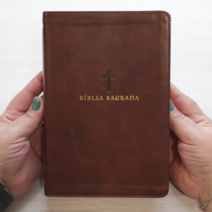 Segunda imagem do produto Bíblia Sagrada | ACF | Letra Grande | Couro Soft Marrom